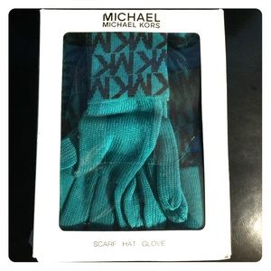 Michals Kors scarf and glove set
