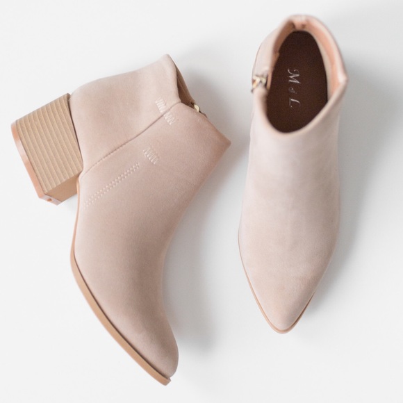 Restock 😍Light beige Faux Suede ankle bootie - Picture 3 of 6