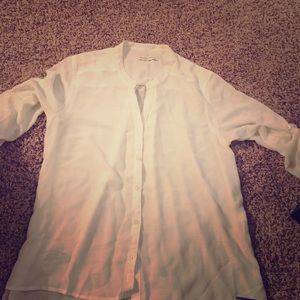 Abercrombie and Fitch white sheer button up