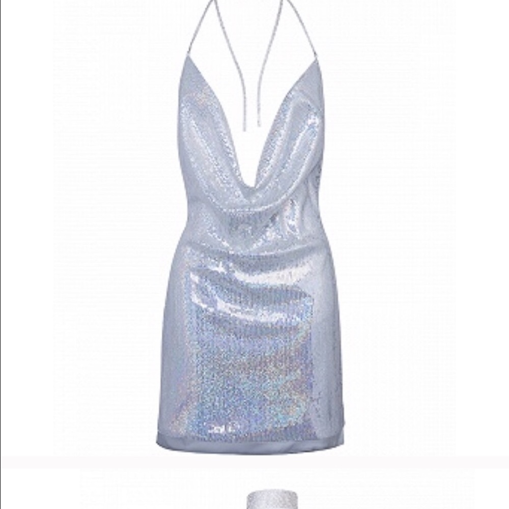Silver party dress