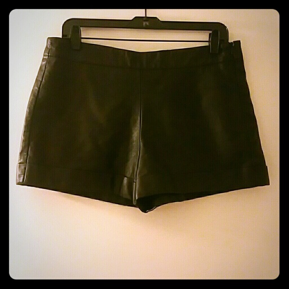 French Connection Faux leather shorts NWOT