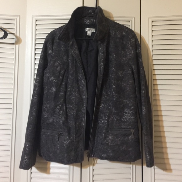Christopher & Banks black and metallic coat
