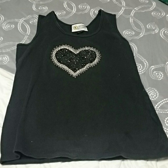 Christopher Alexander black beaded tank top