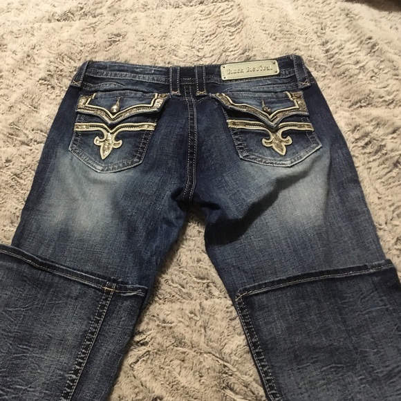 Rock Revival gold pocket easy boot jean