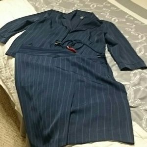 NWT Blue pin stripped suit.