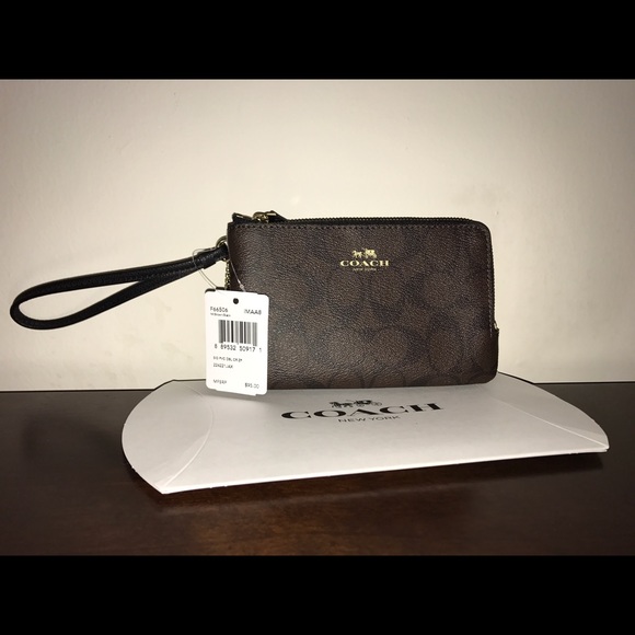 Coach Handbags - NWT 🎁 Coach double zip zipper wristlet wallet