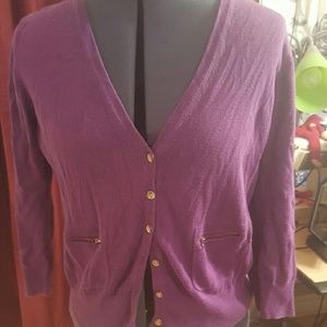 Purple cardigan