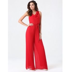 Pleated Wide Leg Jumpsuit