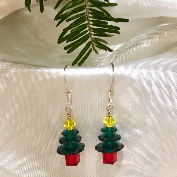 SWAROVSKI Crystal Christmas Tree Earrings - Picture 4 of 5
