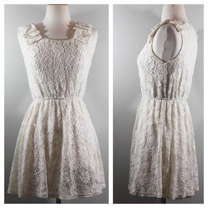 OFF-WHITE LACE DRESS