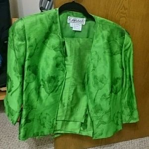 Super cute three piece green Carlisle pant suit.