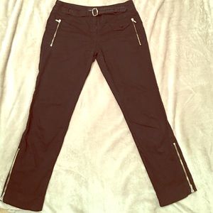 Emporio Armani capri pants with zippers