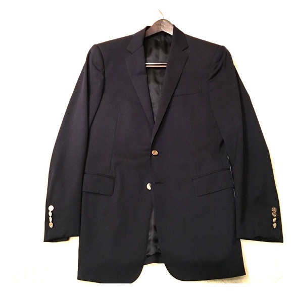 Ralph Lauren Black Label Blue Gabardine Jacket 40R