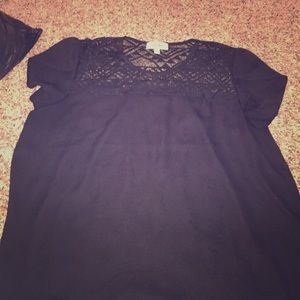 Black dress up tee