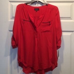 Red blouse, size medium NWT