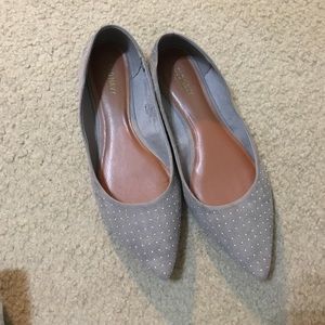 Taupe studded flats