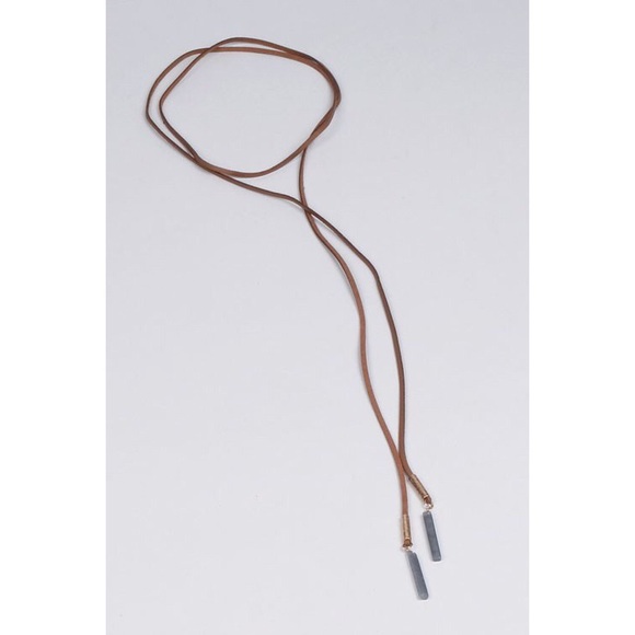 Suede Double Layer Necklace - Picture 4 of 4