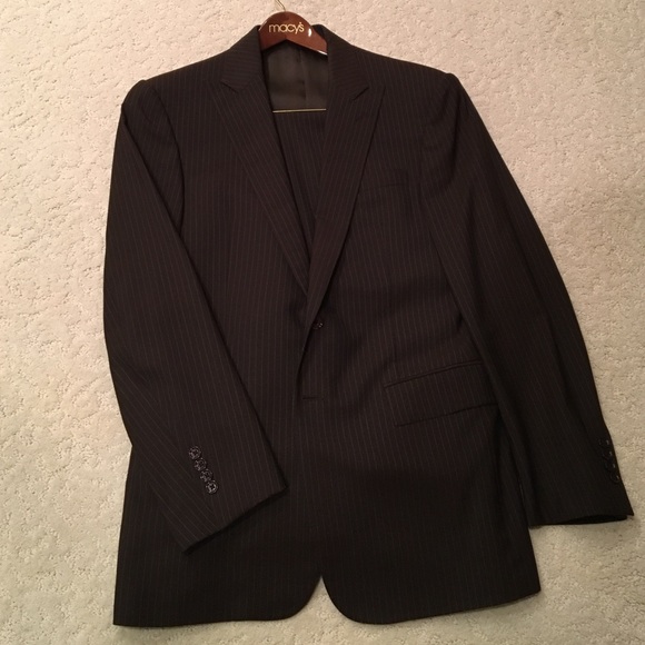 Ralph Lauren Black Label Brown Pinstripe Suit 40R