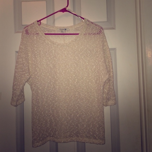 White sweater with beautiful details