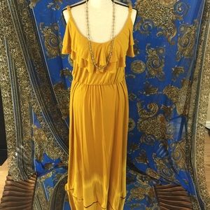 Mustard yellow long dress