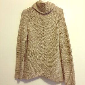 Zara beige cowl neck sweater