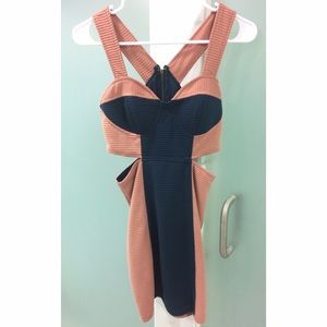Nasty Gal Bodycon Colorblock Bustier Dress