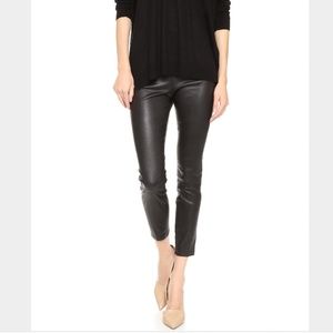 Vince Cropped Leather Leggings