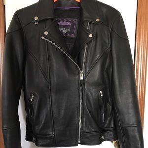 Woman's Leather Classic Biker Jacket