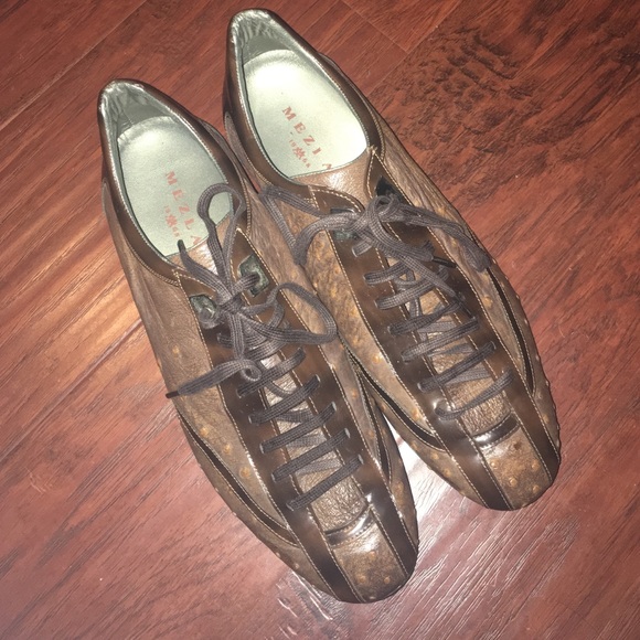 Mezlan Ostrich Quill Sneakers