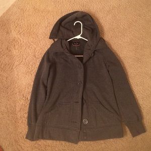 Grey Button Up Hoodie 💙