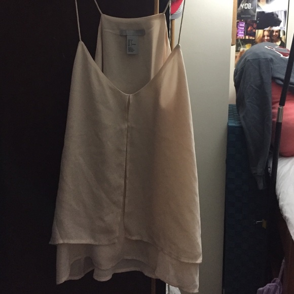 cute cream raiserback blouse