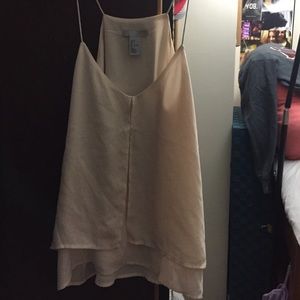 cute cream raiserback blouse