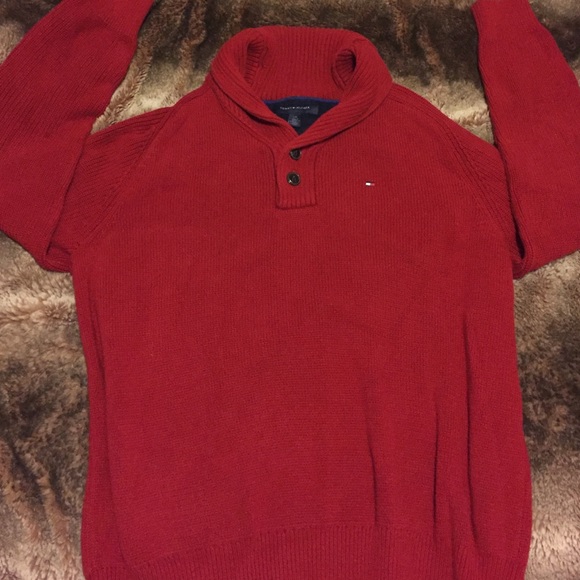 Red sweater, perfect for the holidays!