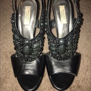 Black beaded high heels!