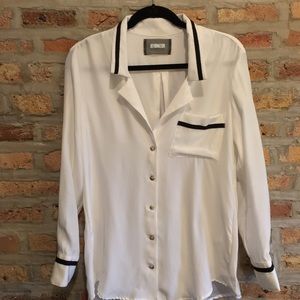 Reformation Silk Button Down Shirt size S