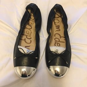 Black Sam edelman leather flats, size 8.5