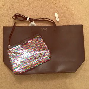 VS tote and small pouch bag