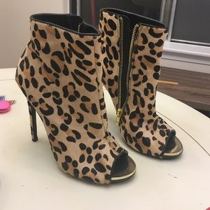 Steve Madden Leopard Tall Booties