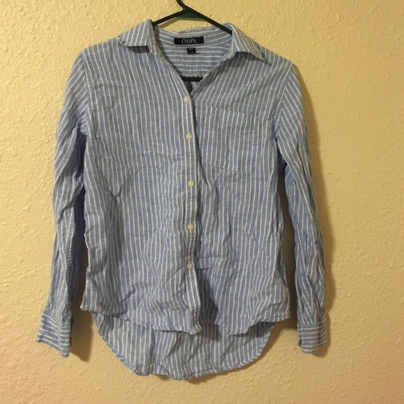 Blue&white striped dress shirt
