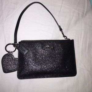 Coach black wristlet