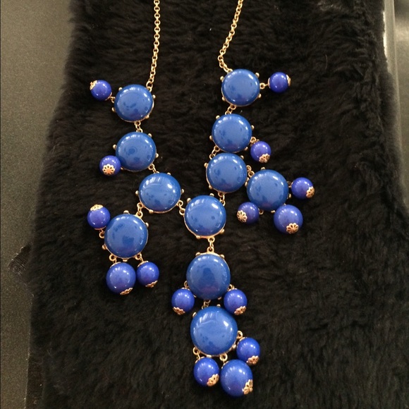 J.crew royal blue statement necklace