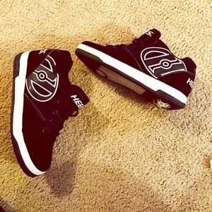 Boys Black and White Heelys
