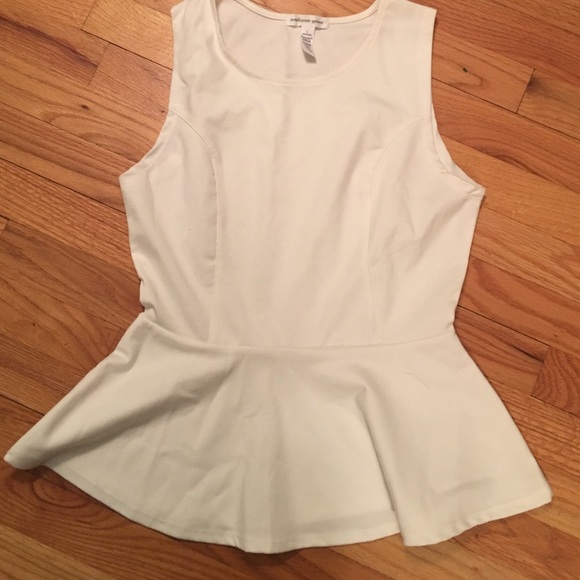 white peplum top