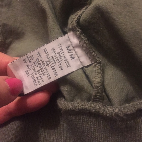 Hooded olive jacket size M - Picture 3 of 3