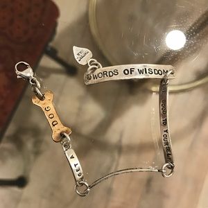 Sterling silver hand stamped bracelet dog lovers