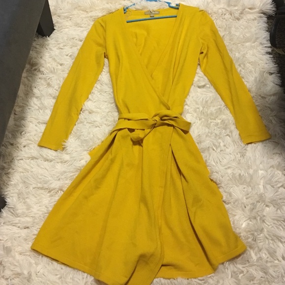 Brand new never worn! yellow wrap dress