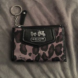 Coach change purse in cheetah print