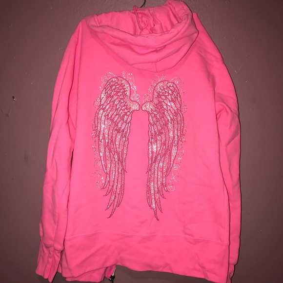 Super soft pink angel hoodie