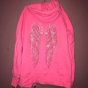 Super soft pink angel hoodie