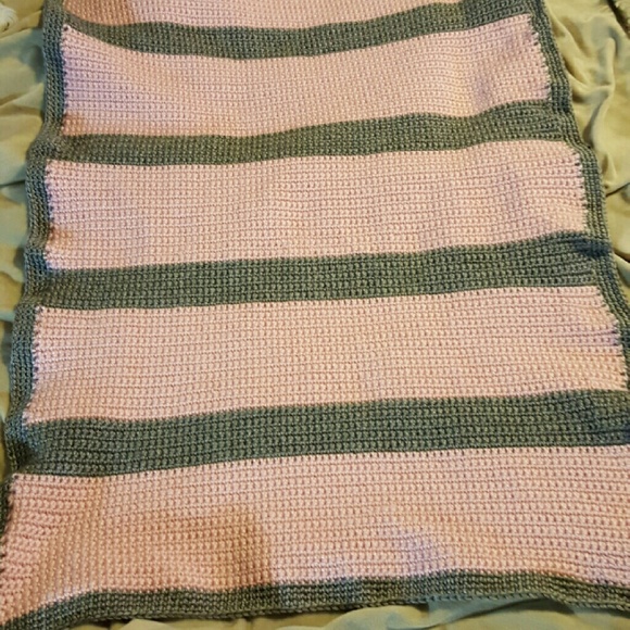 Pink and Gray Baby Blanket